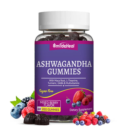 SmildeHeal Ashwagandha Gummies 3000mg – Stress Relief, Immune Support & Energy (60 Count)