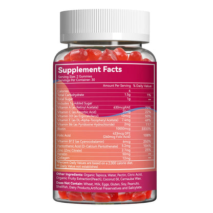 SmildeHeal Biotin Gummies 10,000 mcg – Hair Growth, Vegan, 120 Gummies
