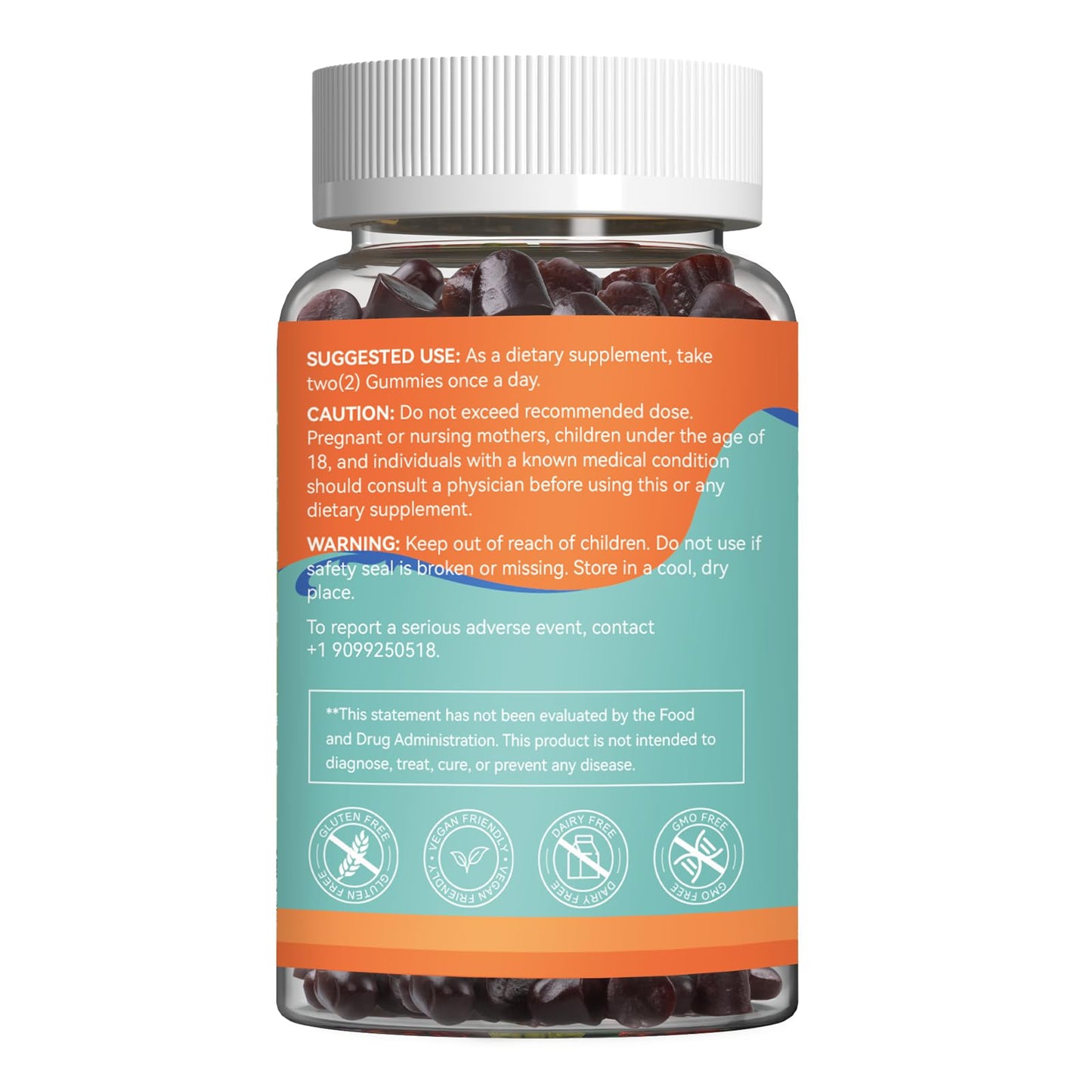 SmildeHeal Sugar Free Ceylon Cinnamon Gummies 2000MG – Vegan, Non-GMO, 60 Gummies