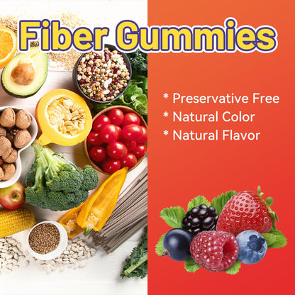 SmildeHeal Fiber Gummies – Dietary Fiber for Gut Health, Vegan, Non-GMO, Gluten-Free | 60 Count