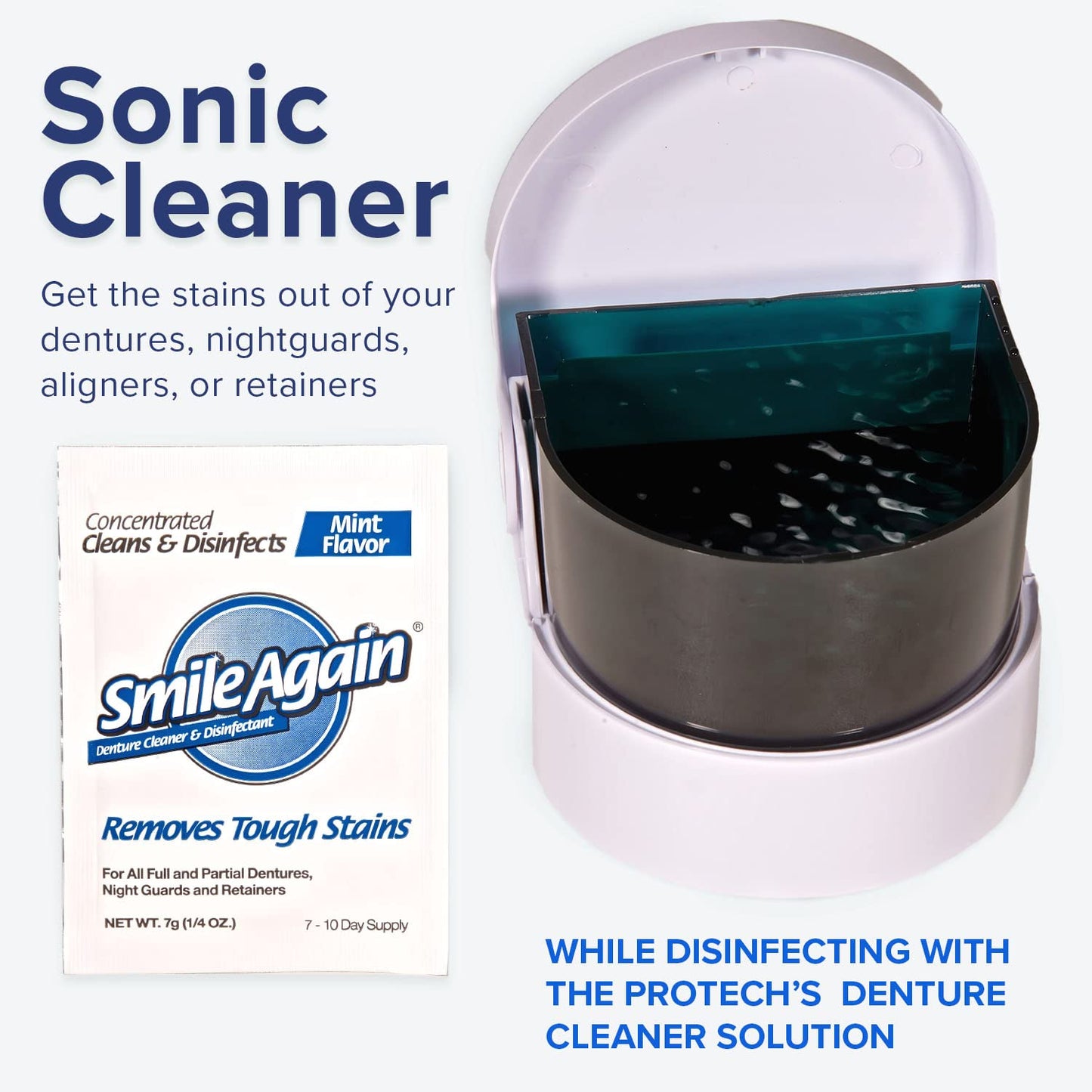 Smile Again Care Kit - Denture, Retainer & Aligner Cleaning Bundle (Pack of 3)