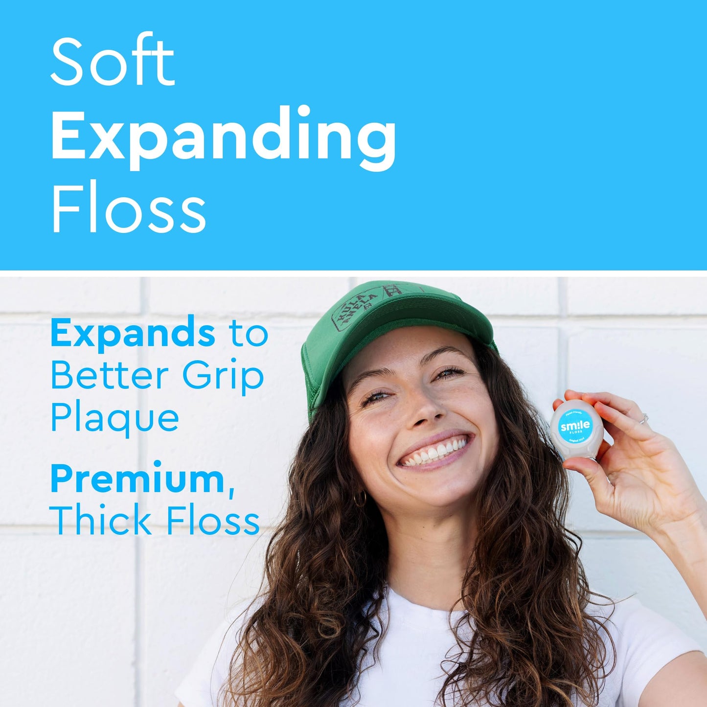 Smile Expanding Floss: Premium Woven Dental Floss, Plant-Based Wax