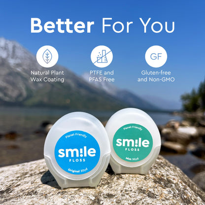 Smile Expanding Floss: Premium Woven Dental Floss, Plant-Based Wax