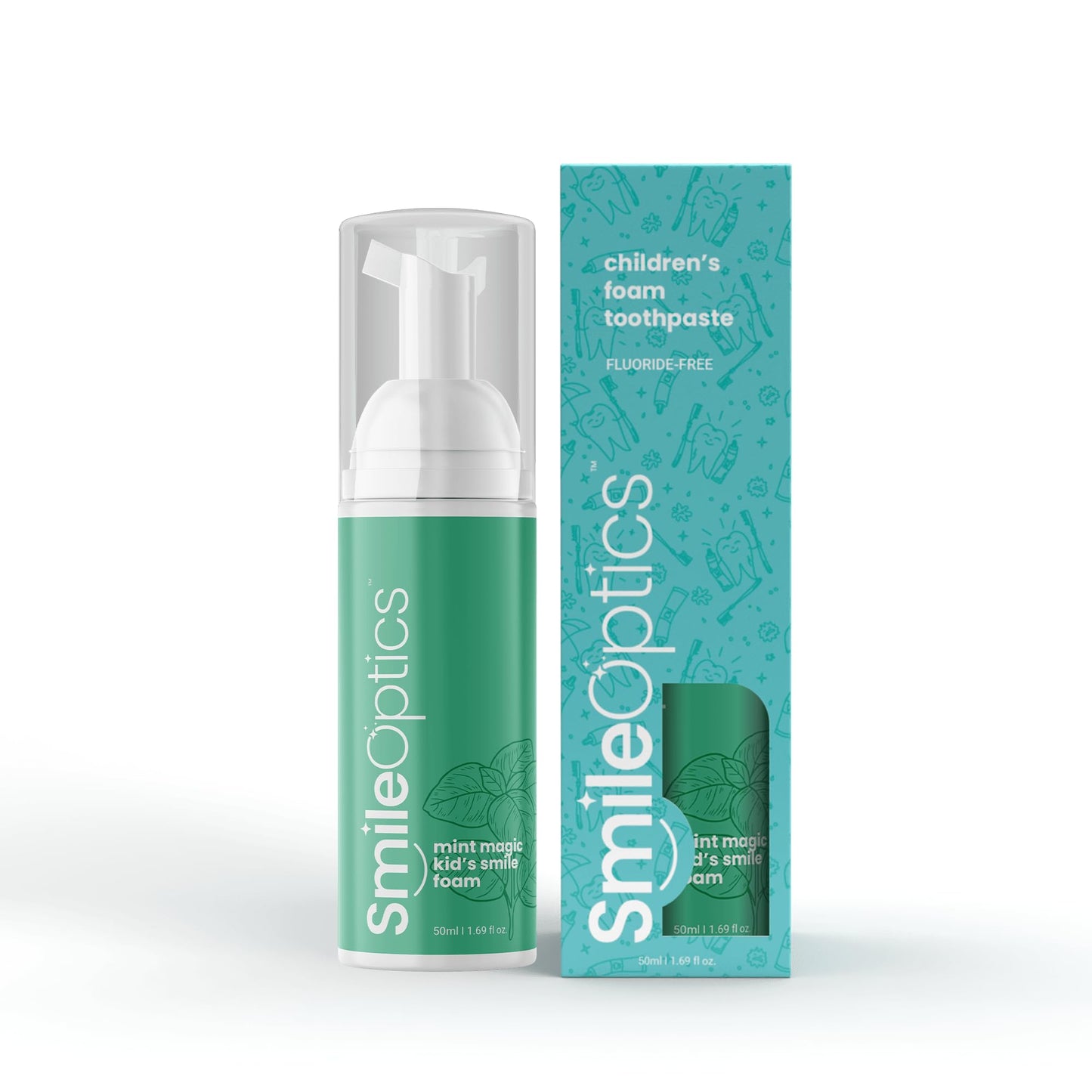 Smile Optics Mint Magic Kids' Foam SmilePaste - Fluoride-Free Kids' Toothpaste