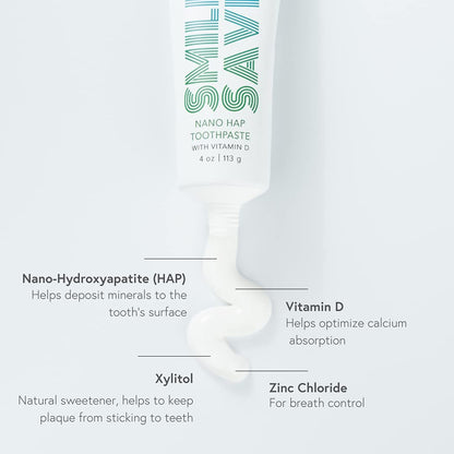 Smile Saver HAP & Vitamin D Fluoride-Free Toothpaste with Xylitol