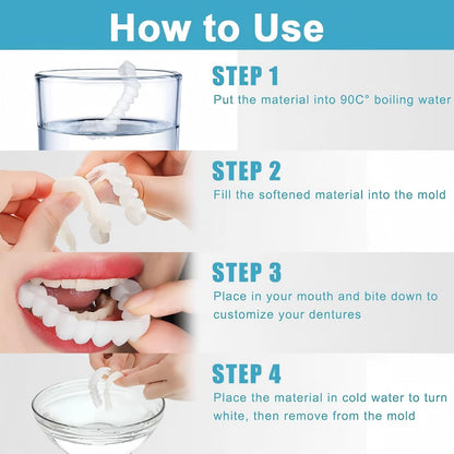 2 Pairs of Beautiful Smiles – Upper & Lower Teeth Set (Temporary Use)
