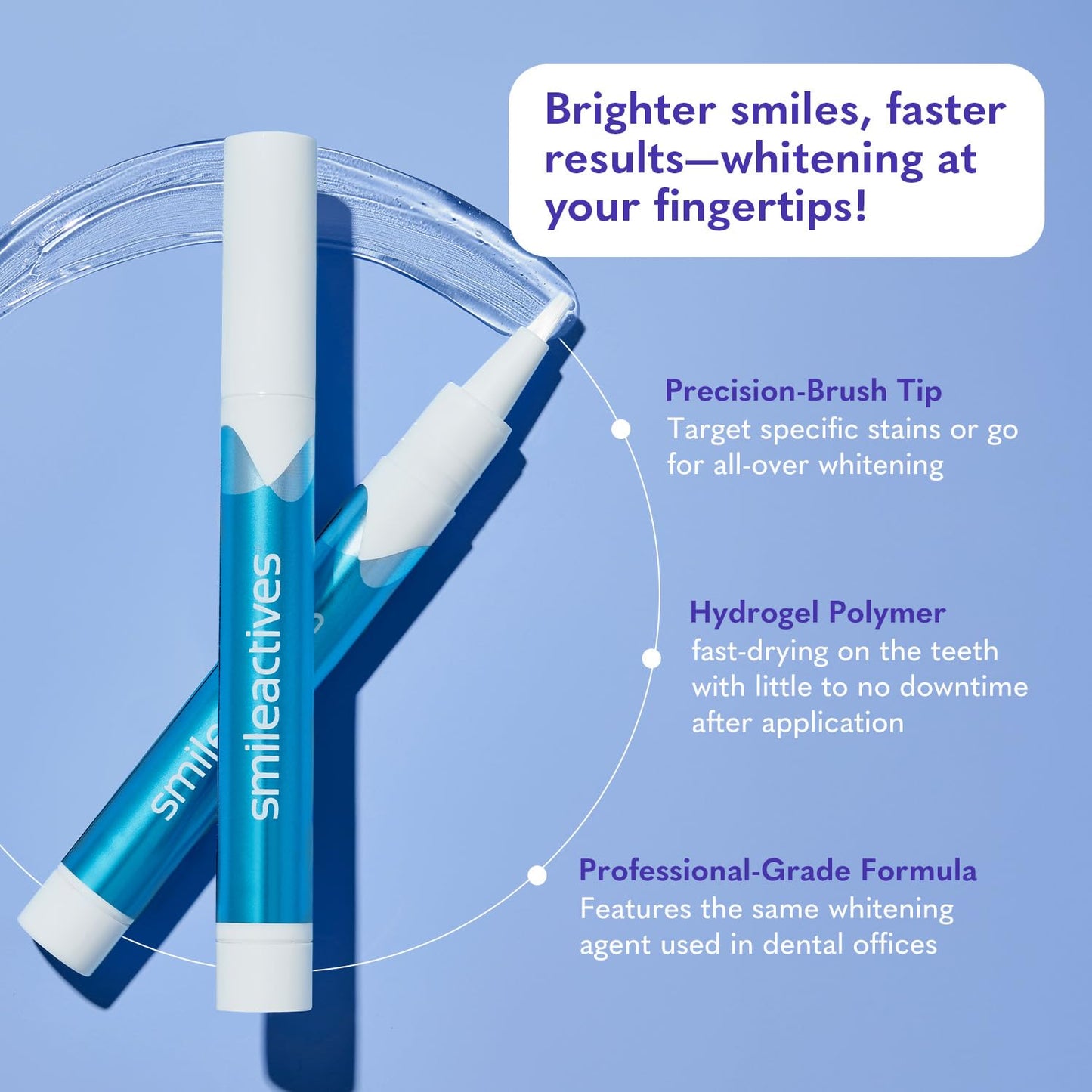 Smileactives Teeth Whitening Pen - Vanilla Mint, Fast Whitening (1 Pack)