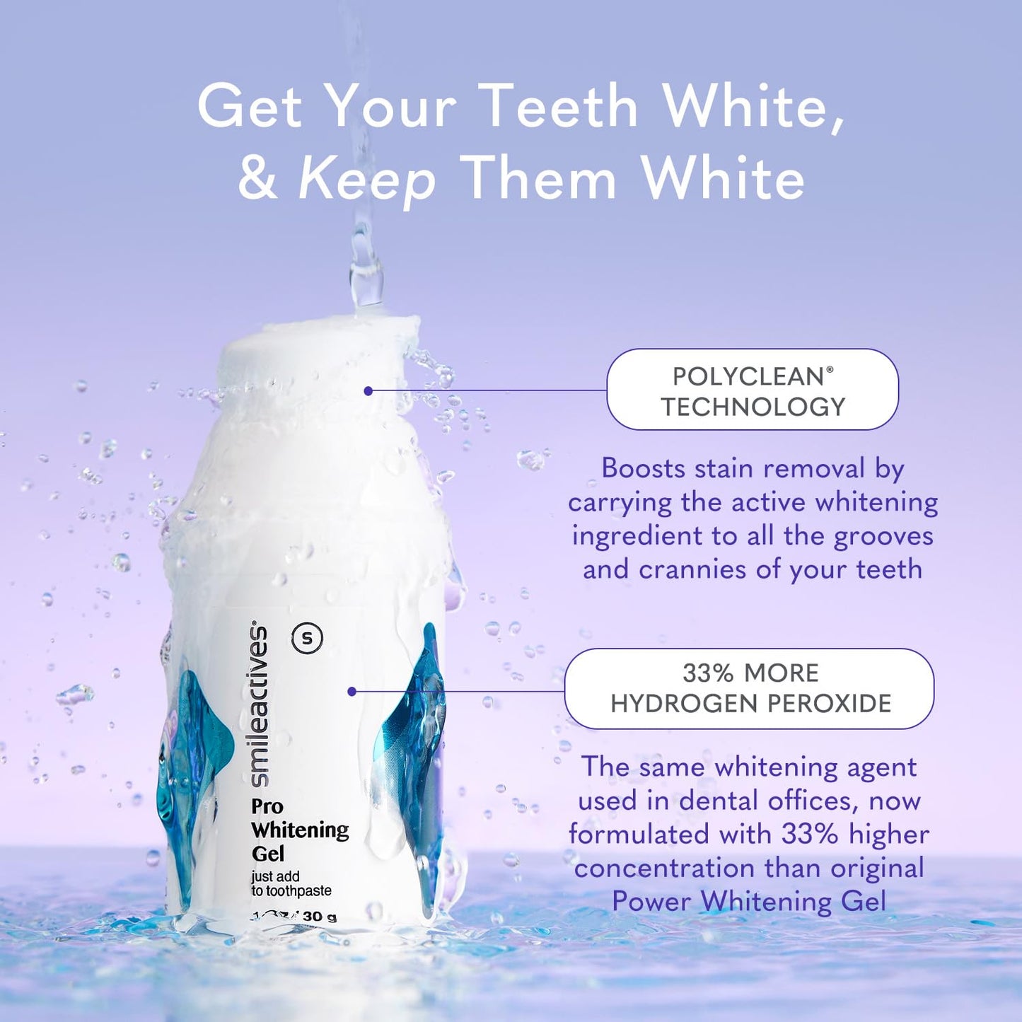 Smileactives Teeth Whitening Kit – Complete At-Home Whitening, Travel Size, 30-Day Kit