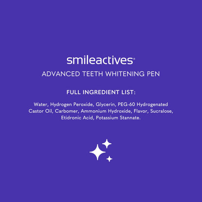 Smileactives Teeth Whitening Pen - Vanilla Mint, Fast Whitening (1 Pack)