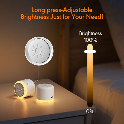 SMILEBOP White Noise Machine with Night Light — Portable, 18 Soothing Sounds, Memory Timer