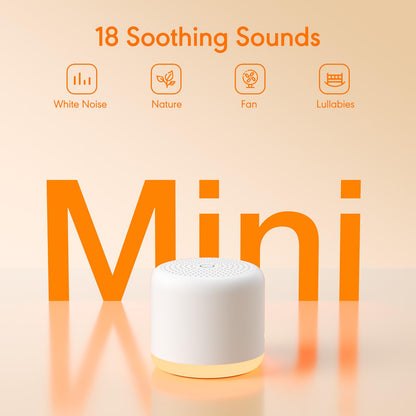 SMILEBOP White Noise Machine with Night Light — Portable, 18 Soothing Sounds, Memory Timer