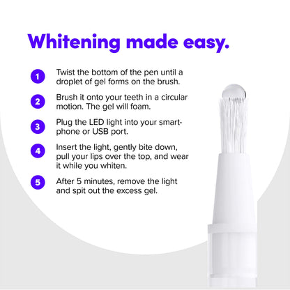 SmileDirectClub Teeth Whitening Kit with LED Light - 4 Pack, Hydrogen Peroxide