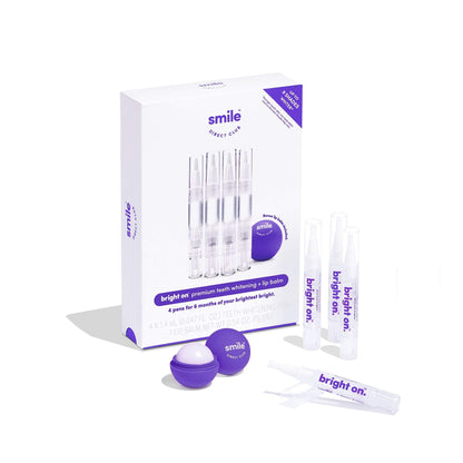 SmileDirectClub Teeth Whitening Kit with Lip Balm — 4-Pack, 1.4ml Gel Pens | Professional Strength