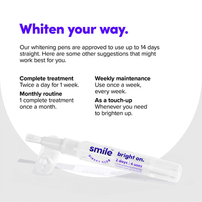 SmileDirectClub Teeth Whitening Kit - 8 1.4ml Gel Pens, Professional Strength, Pain Free & Enamel Safe