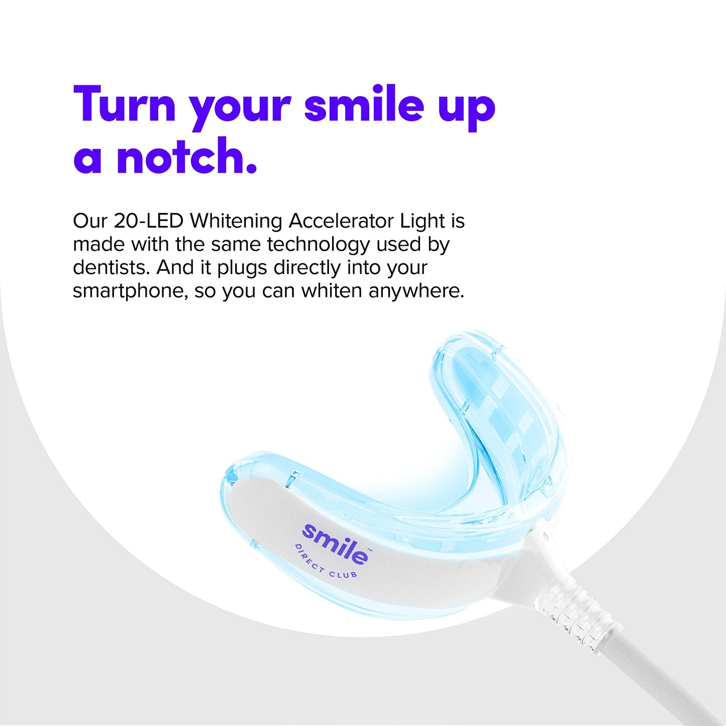 SmileDirectClub Teeth Whitening Kit with LED Light - 4 Pack, Hydrogen Peroxide