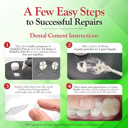 SmileFix Dental Repair Kit: Fillings, Caps, Crowns & Bridges