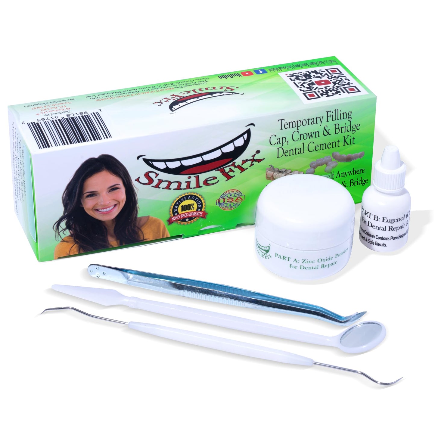 SmileFix Dental Repair Kit: Fillings, Caps, Crowns & Bridges