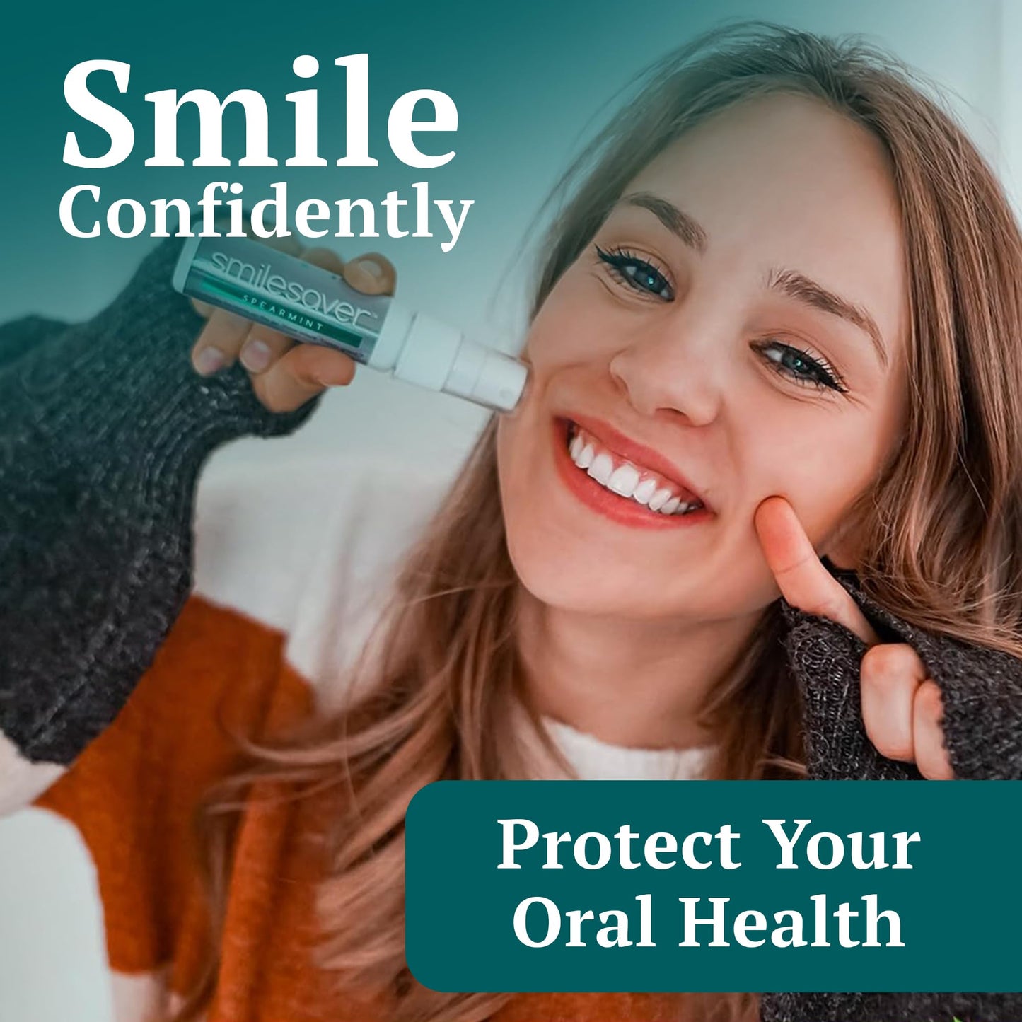 Smilesaver Retainer Cleaner - 30-Second Minty Spray for Aligners & Dentures