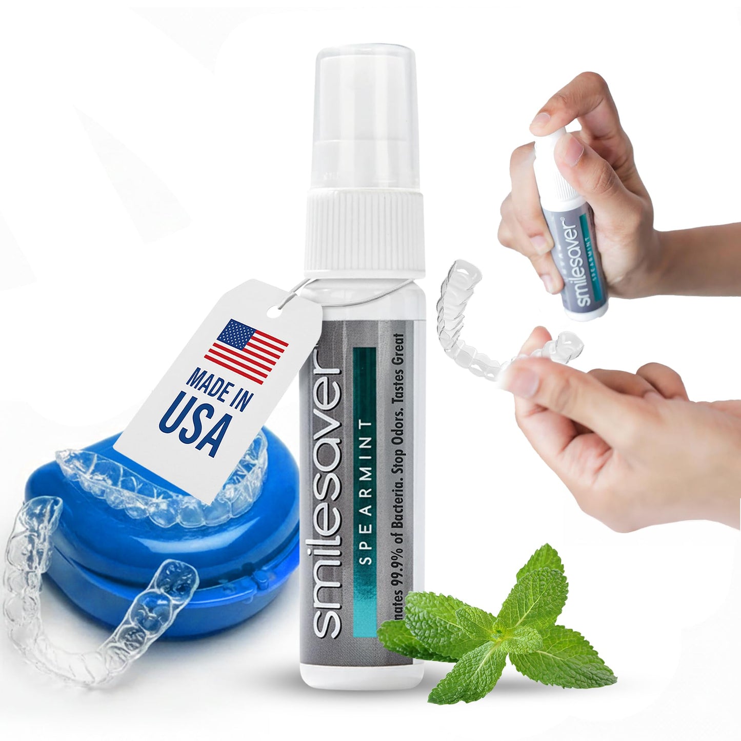 Smilesaver Retainer Cleaner Spray – Invisalign & Aligners (1oz)