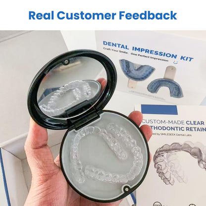 SMILESEEK Clear Retainers (2 Sets) – Upper & Lower BPA & Latex-Free DIY At-Home Retainer Kit