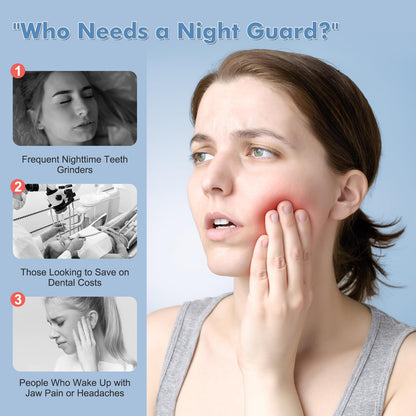 SMILESEEK Clear Night Guard for Teeth Grinding & Clenching – BPA-Free Sleep Guard (Adults & Teens)