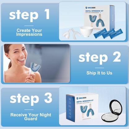 SMILESEEK Clear Night Guard for Teeth Grinding & Clenching – BPA-Free Sleep Guard (Adults & Teens)