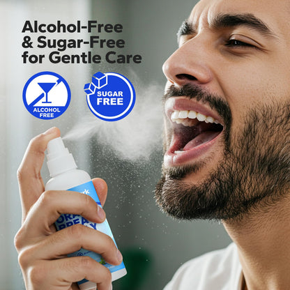 SmileShark Fresh Breath Spray (2 Pack) – Alcohol-Free, Sugar-Free Mouth Moisturizer for Dry Mouth | Travel Size 1.69 oz