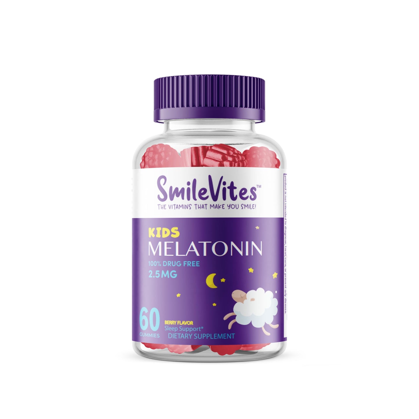 SmileVites Children's Melatonin Gummies 2.5mg – 60 Count