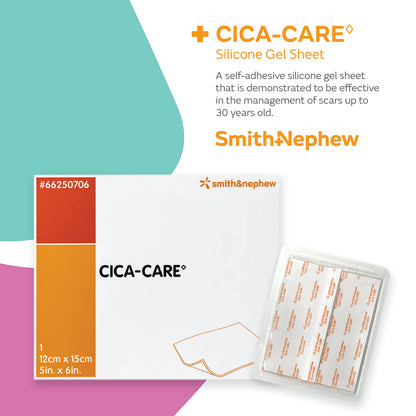 Smith & Nephew CICA-Care Silicone Gel Sheet for Scar Management, 5 x 6 in