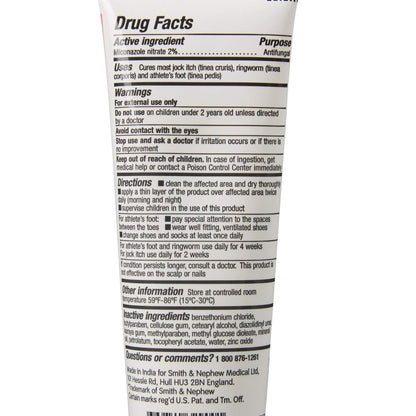 Smith & Nephew Secura 2% Miconazole Nitrate Cream Antifungal 3.25 oz Tube