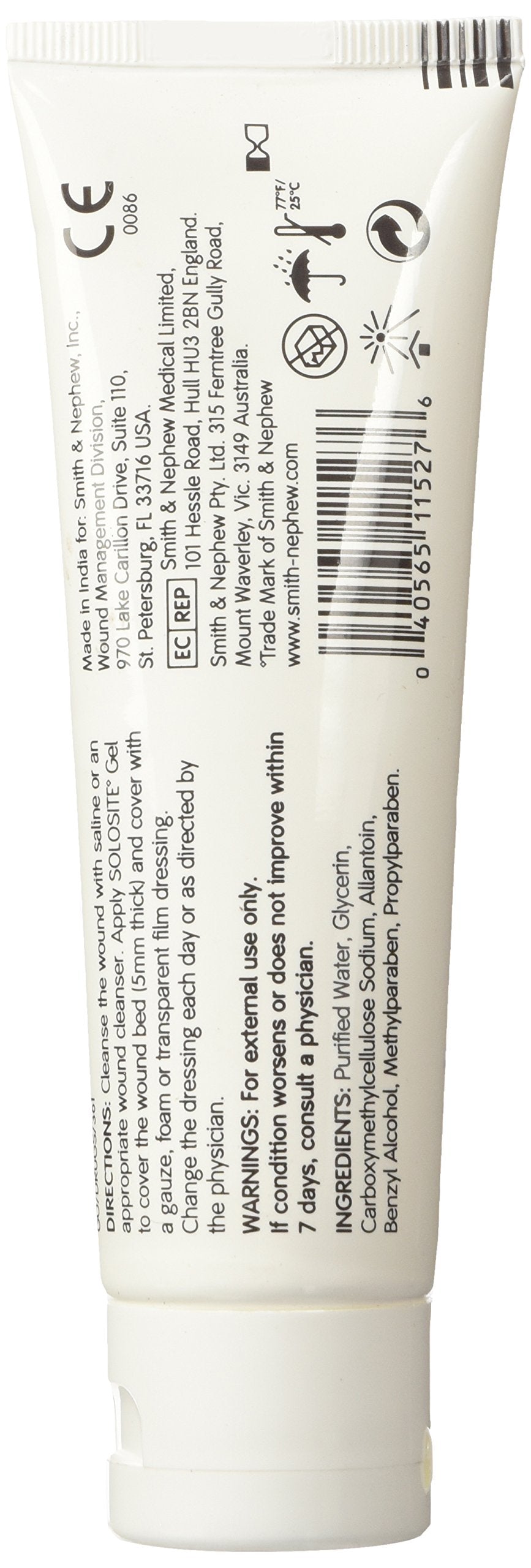 Smith & Nephew SoloSite Wound Gel 3 oz Tube – 1 Unit