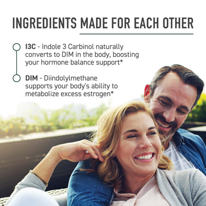 SMNutrition DIM & Indole-3-Carbinol for Hormone Balance | I3C Complex | Estrogen Balance | Vegan, Non-GMO, Gluten-Free | 60 Ct