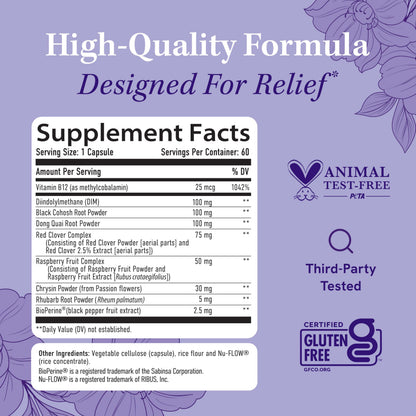 SMNutrition Menopause Support Complex — Hormone Balance for Hot Flashes & Night Sweats (60 Ct)