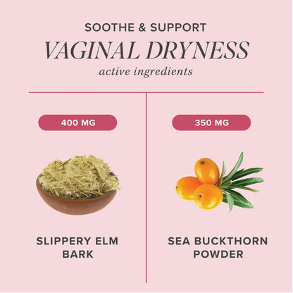 SMNutrition Slippery Elm for Women — Vaginal Moisture & Dryness Support | 60 Capsules | Non-GMO