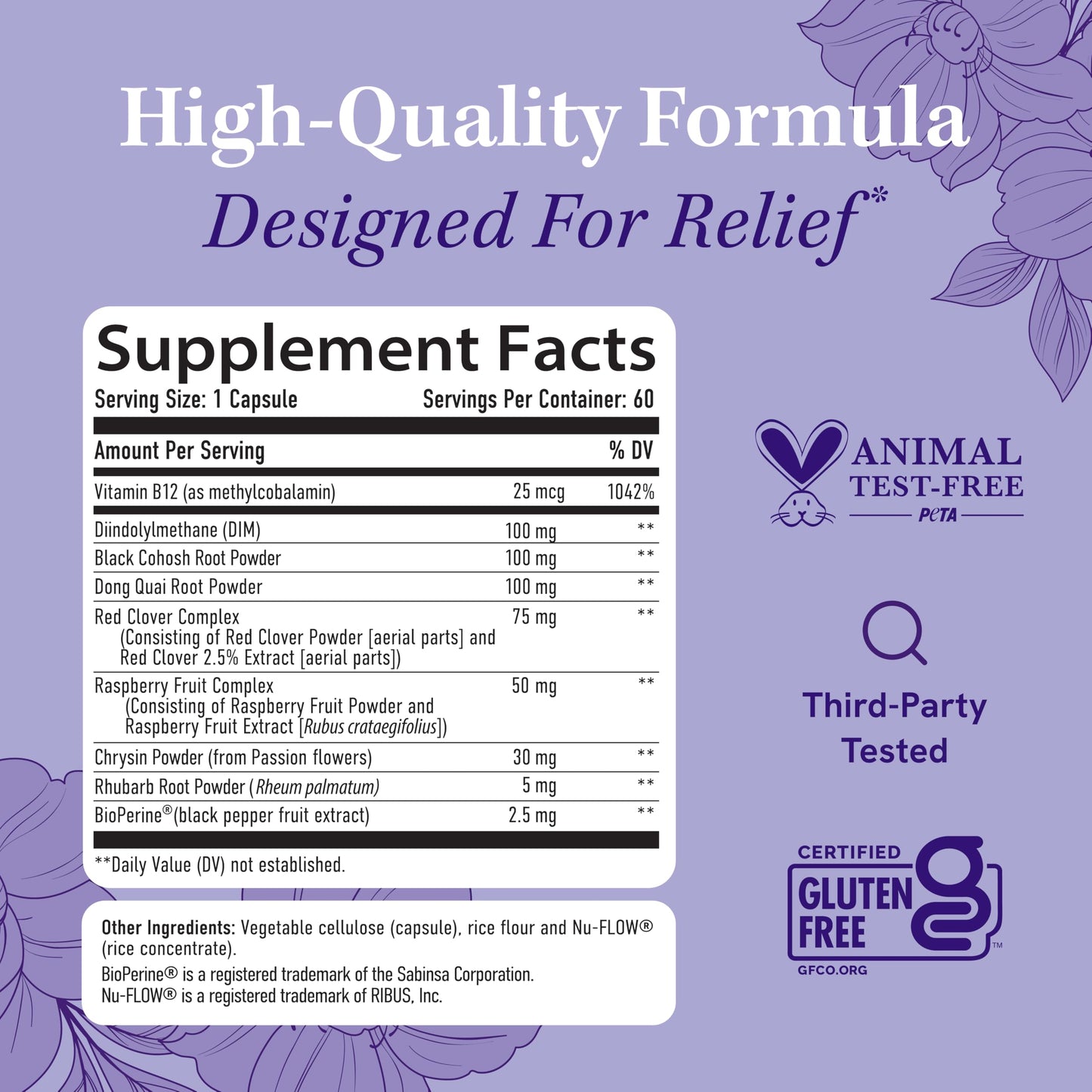 SMNutrition Menopause Support Complex — Hormone Balance for Hot Flashes & Night Sweats (60 Ct)