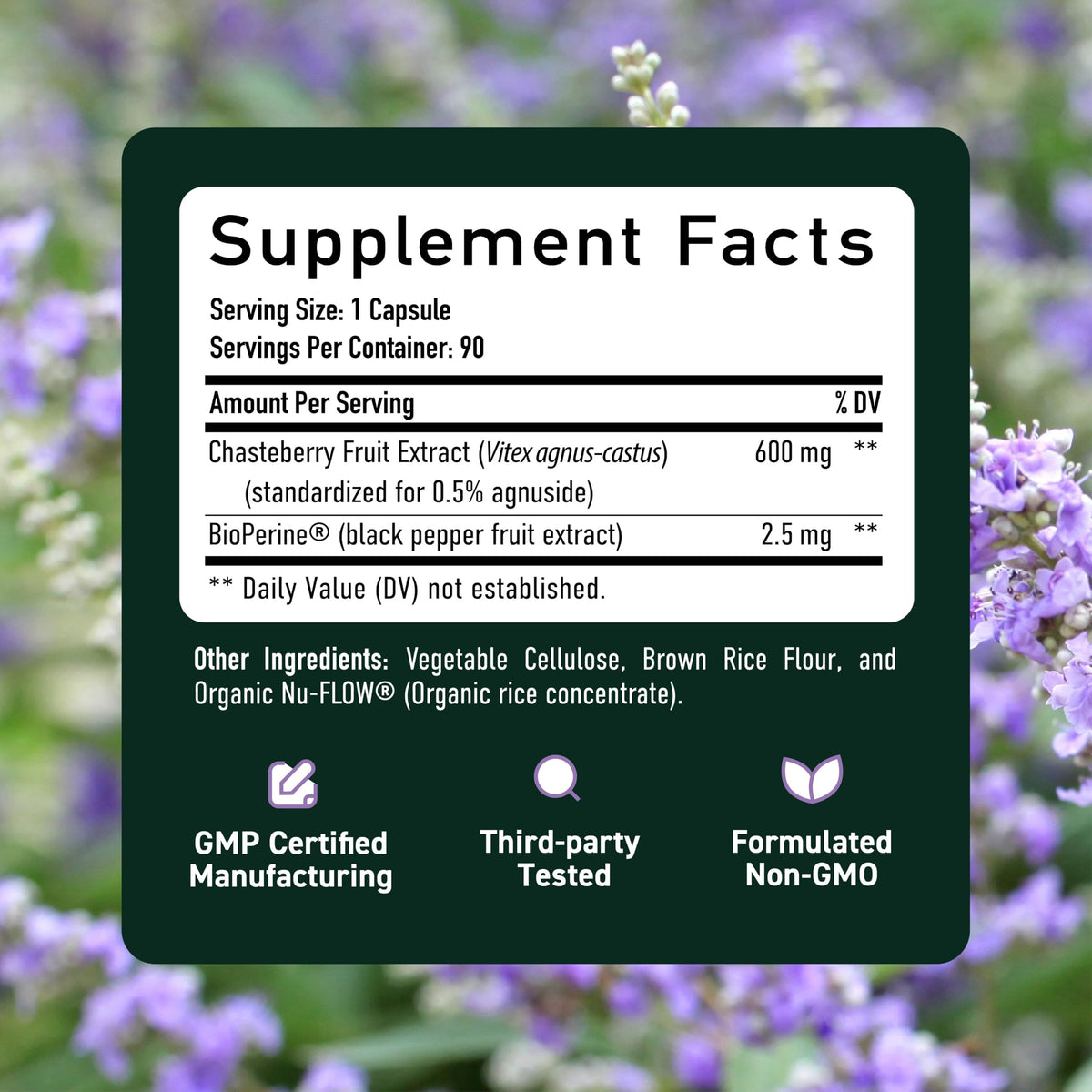 Vitex Chasteberry 600mg | Hormone Balance, Menopause & Regular Cycles | SMNutrition 90 Capsules mythriftymom