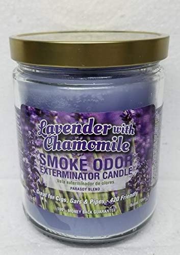 Smoke Odor Exterminator 13 oz Jar Candles – Lavender Chamomile (3-Piece Set) – Made in USA