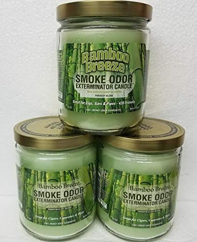 Smoke Odor Exterminator 13 oz Jar Candles – Bamboo Breeze, 3-Pack