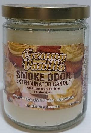 Smoke Odor Exterminator 13oz Jar Candles – Creamy Vanilla (Set of 3)