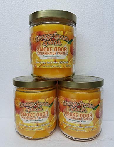 Smoke Odor Exterminator 13 oz Jar Candle – Orange Lemon Splash (3-Pack)