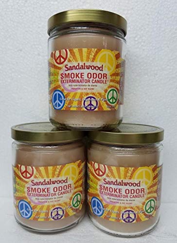 Smoke Odor Exterminator 13 oz Jar Candle Sandalwood - 3-pack