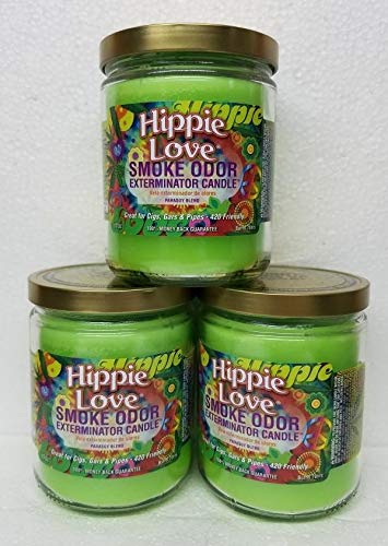 Smoke Odor Exterminator 13 oz Jar Candles – Hippie Love (3-Pack)