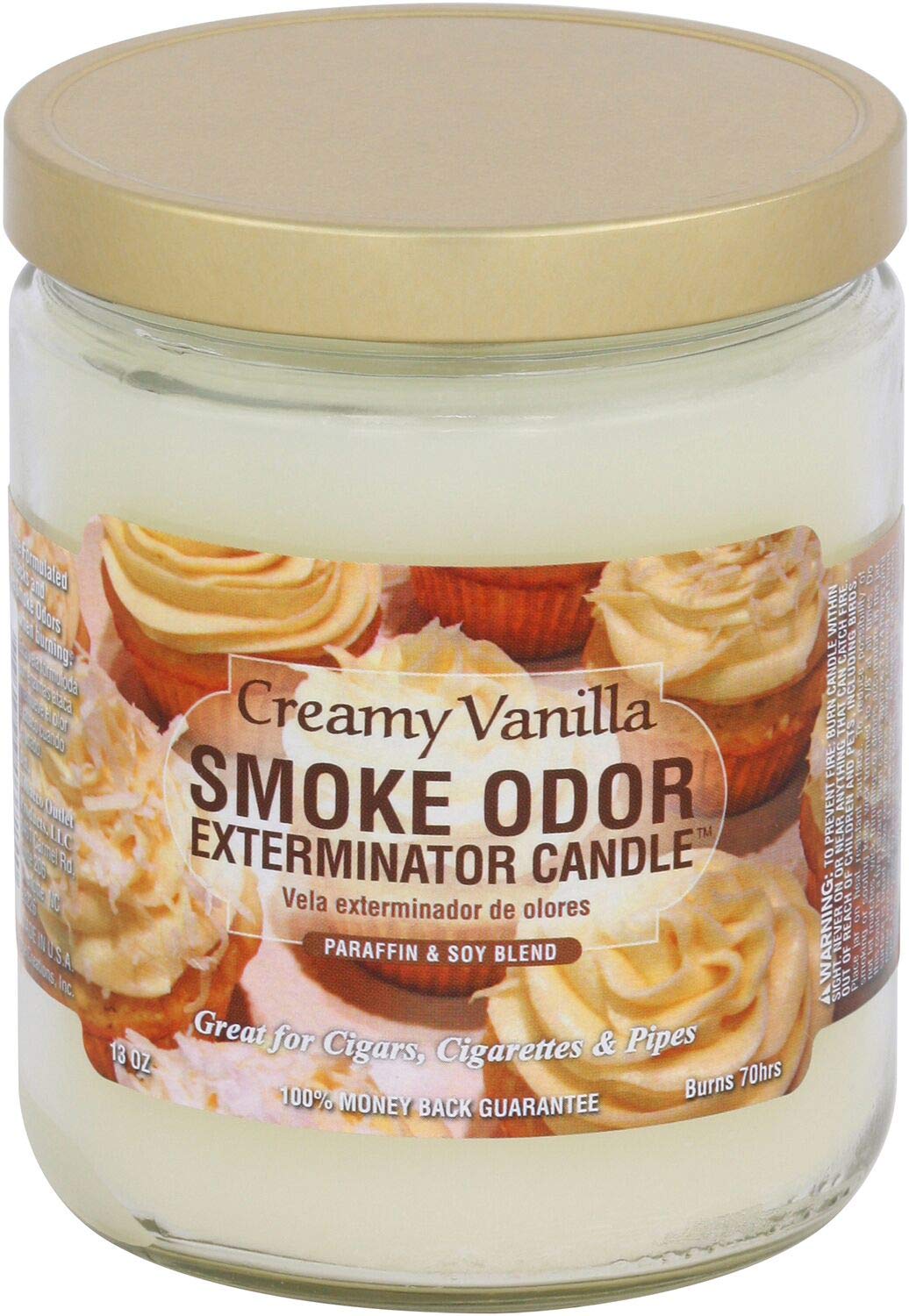 Smoke Odor Exterminator 13 oz Jar Candle – Creamy Vanilla (Set of 2)