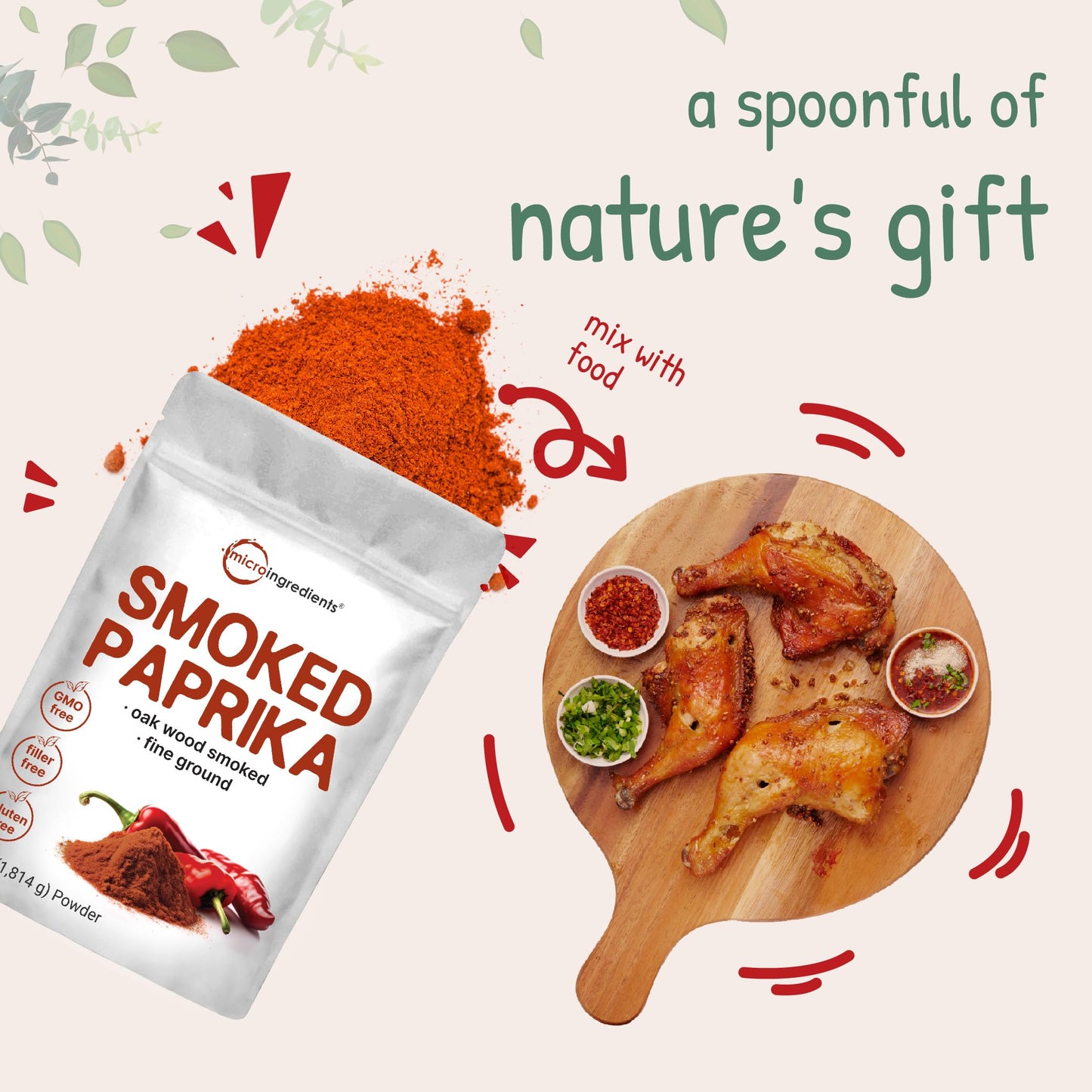 Smoked Paprika Powder, 4 lb (64 oz) - Premium Spanish Source | Sweet & Smoky Flavor | Additive Free, Non-GMO | Bulk Supply