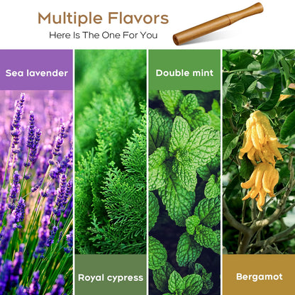 Smokeless Inhalers – Flavored Air Device to Quit Smoking | Natural Plant Extracts, Woody Scent