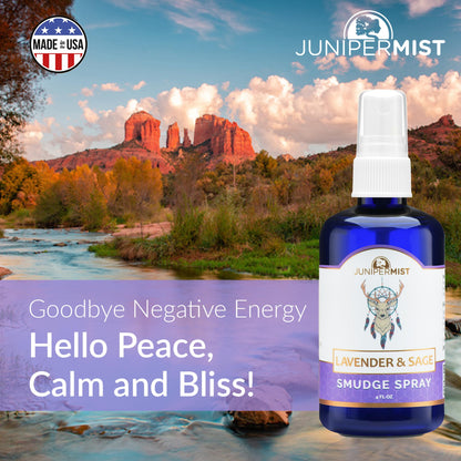 Lavender & Sage Smudge Spray (4oz) – Smokeless, Calming Energy Cleansing