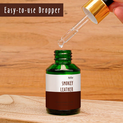 Smokey Leather Fragrance Oil – MitFlor 30ml | Premium Diffuser & Candle Scent