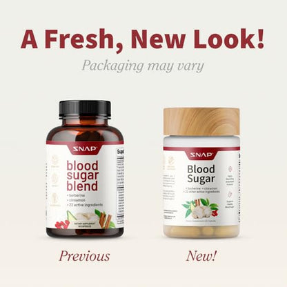 Snap Supplements Blood Sugar Blend – Berberine, Gymnema, CoQ10, Cinnamon, Alpha Lipoic Acid