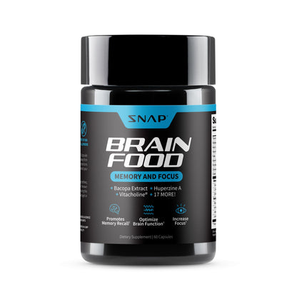 Snap Supplements Brain Booster Nootropics - Memory & Focus, 60 Caps