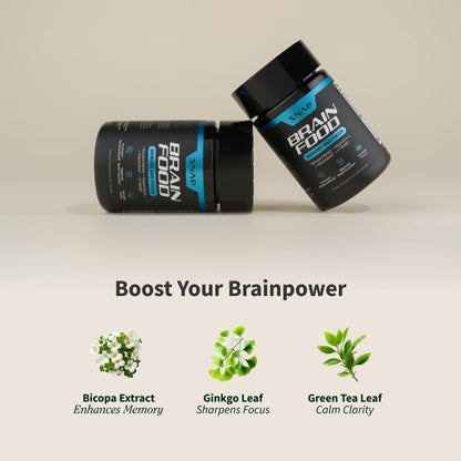 Snap Supplements Brain Booster Nootropics - Memory & Focus, 60 Caps